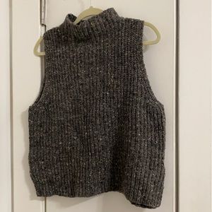 Madewell cropped sleeveless sweater